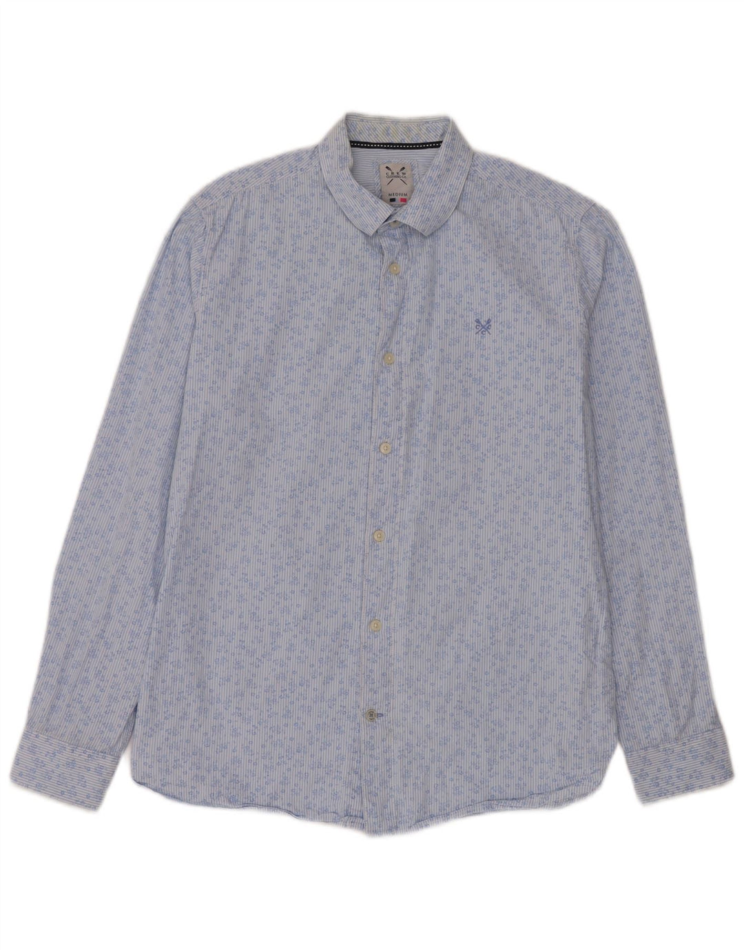 Ανδρικό πουκάμισο Crew Clothing Medium Blue Floral Βαμβακερό