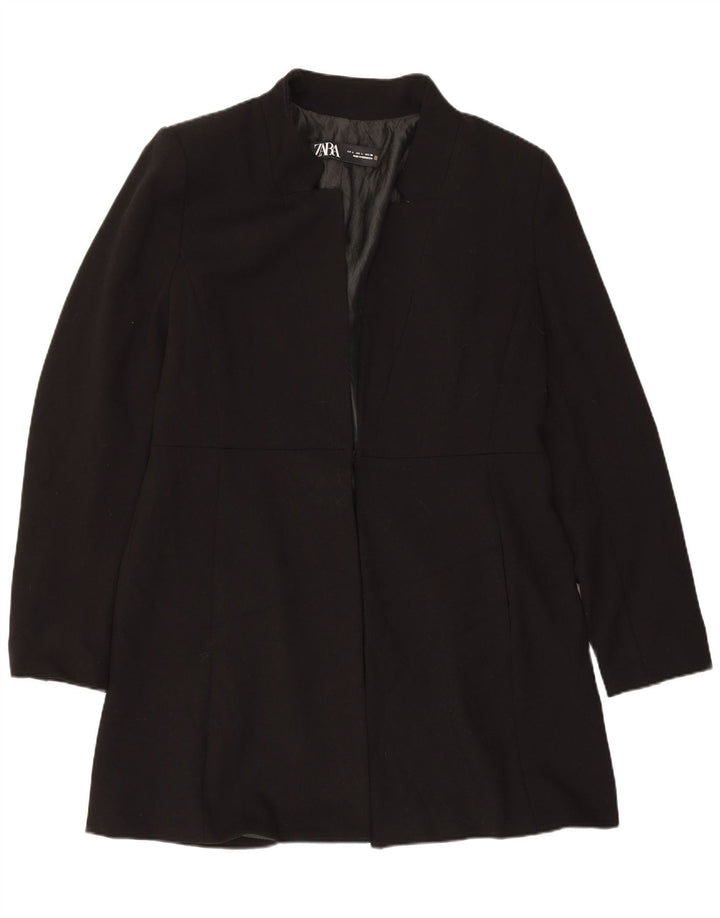 Zara Γυναικείο Παλτό UK 16 Large Black Polyester