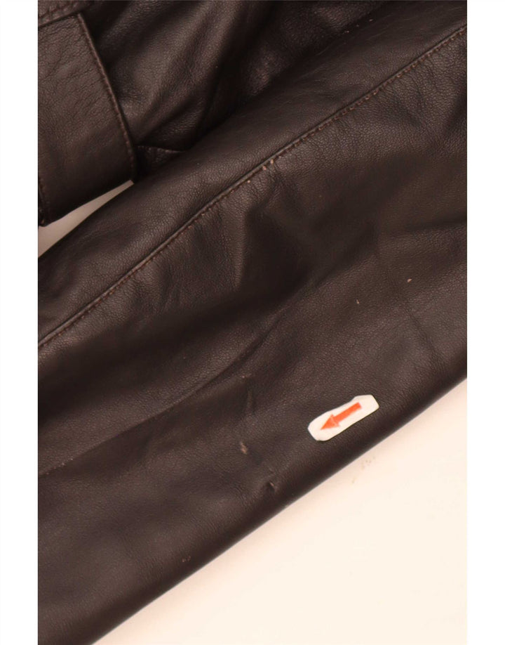 Vintage Γυναικείο Δερμάτινο Μπουφάν UK 10 Small Brown
