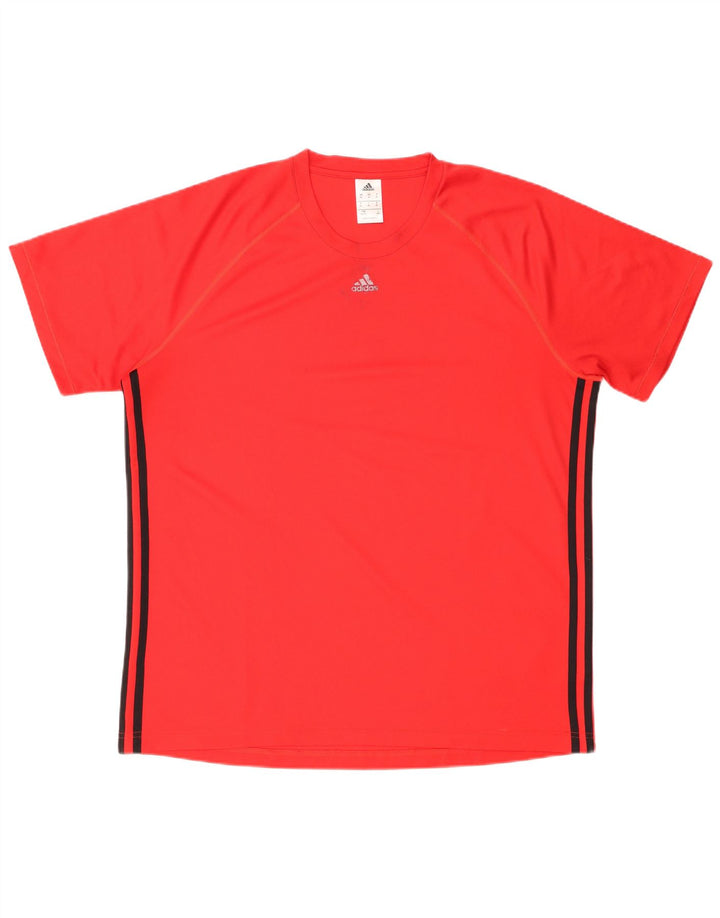 Ανδρικό T-Shirt Climalite ADIDAS Top XL Red Polyester