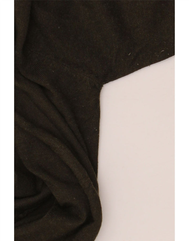 Γυναικείο πουλόβερ ZARA ανοιχτή ζακέτα UK 10 Small Khaki Viscose