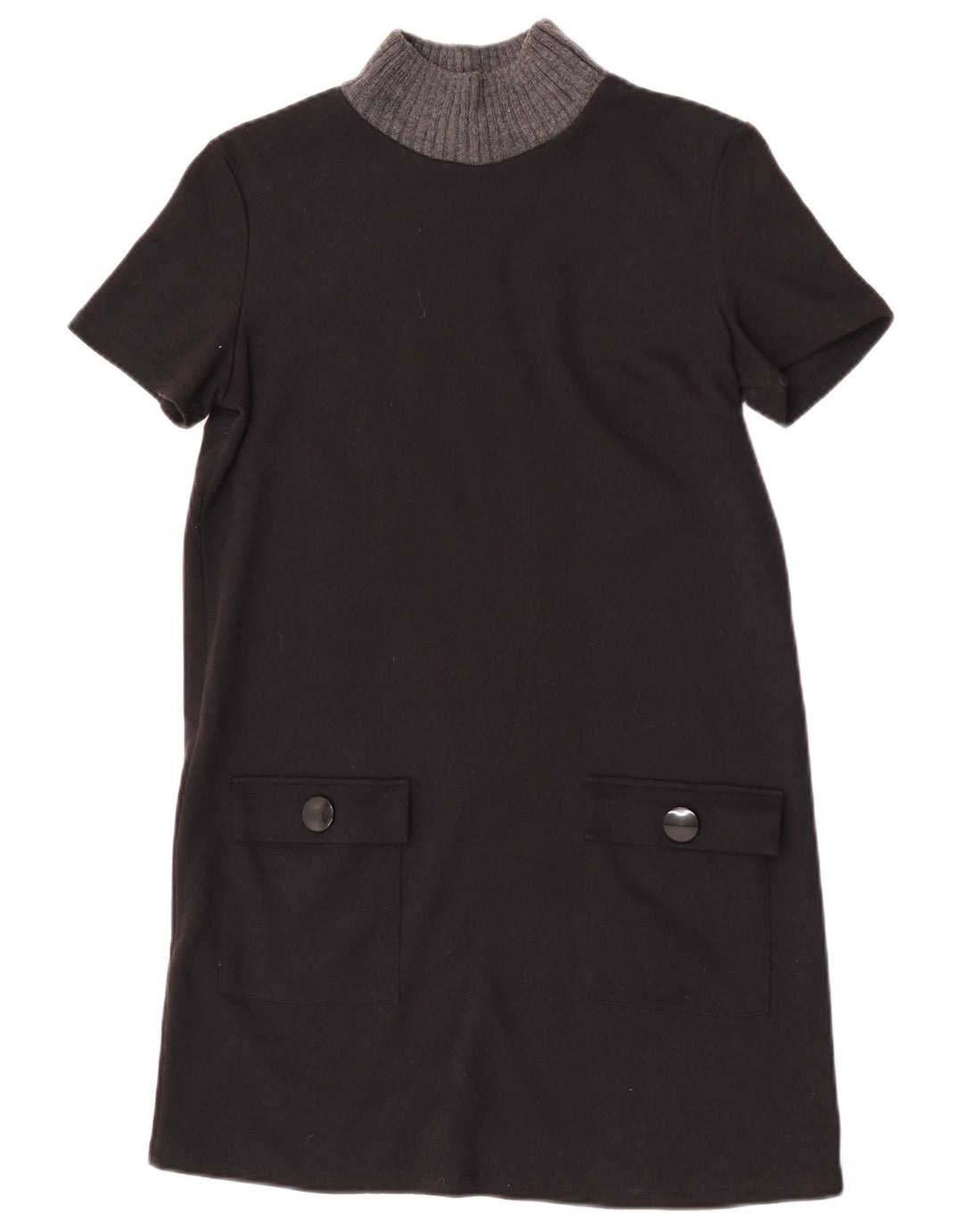 Zara Γυναικείο φόρεμα Trafaluc Shift UK 12 Medium Black Colourblock Polyester