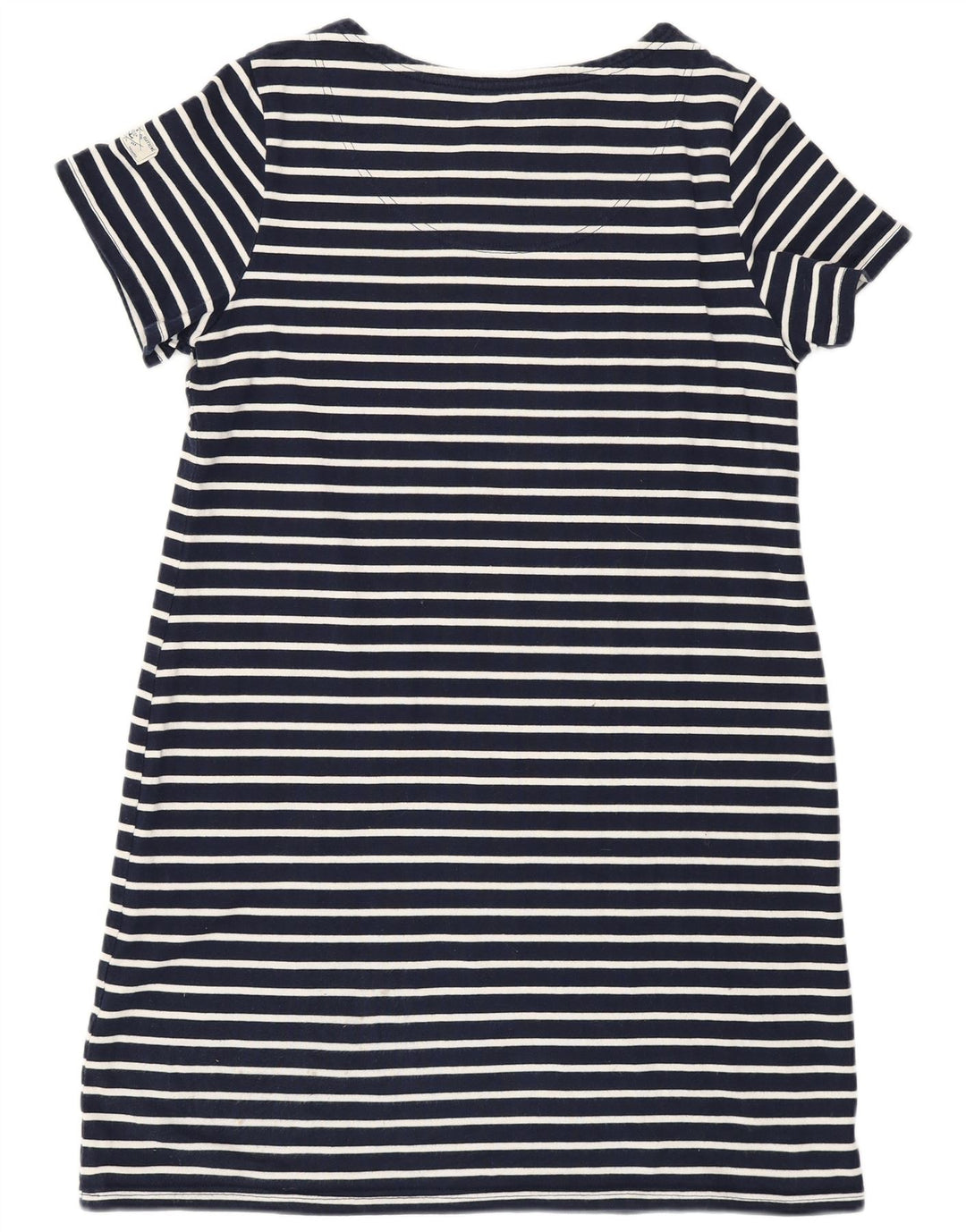 JOULES Γυναικείο T-Shirt Φόρεμα UK 16 Large Navy Blue ριγέ βαμβακερό Ναυτικό