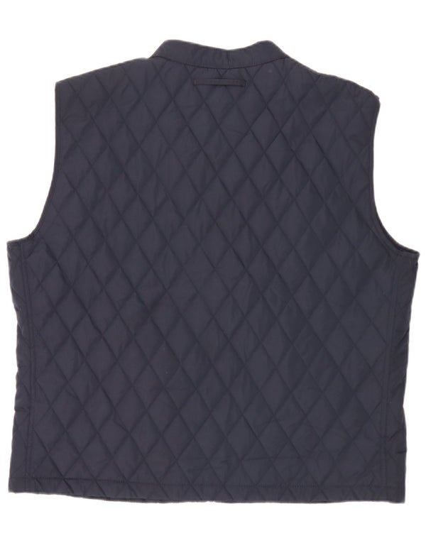 Zara Ανδρικά καπιτονέ Gilet UK 44 2XL Navy Blue Polyester
