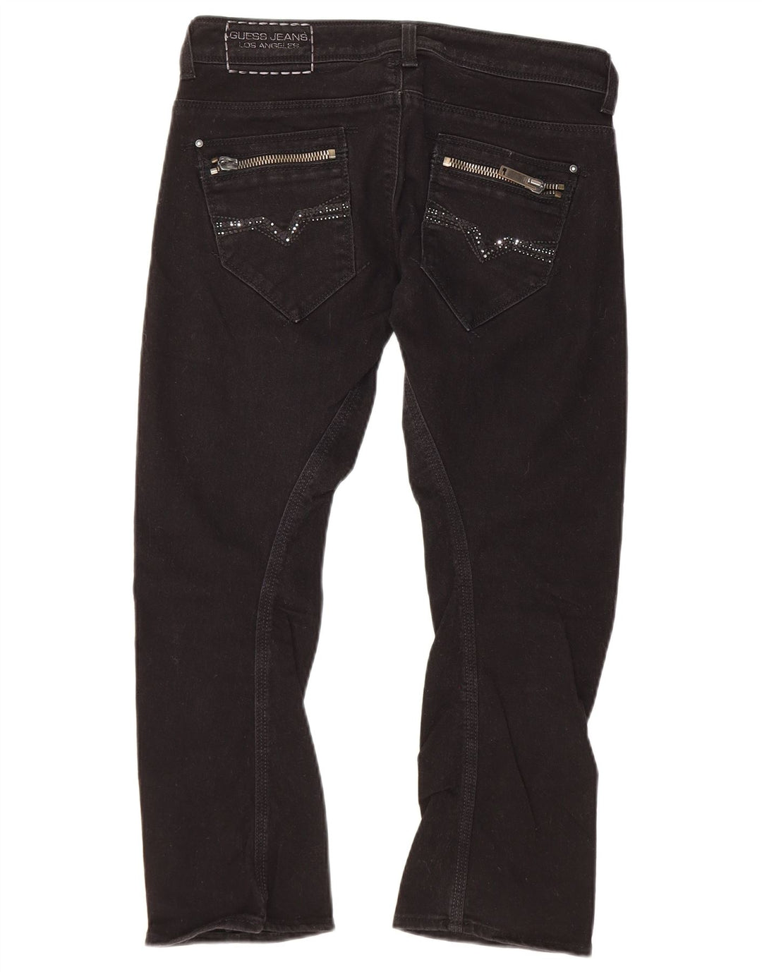 Guess Γυναικείο Cropped Jeans W28 L23 Μαύρο βαμβακερό