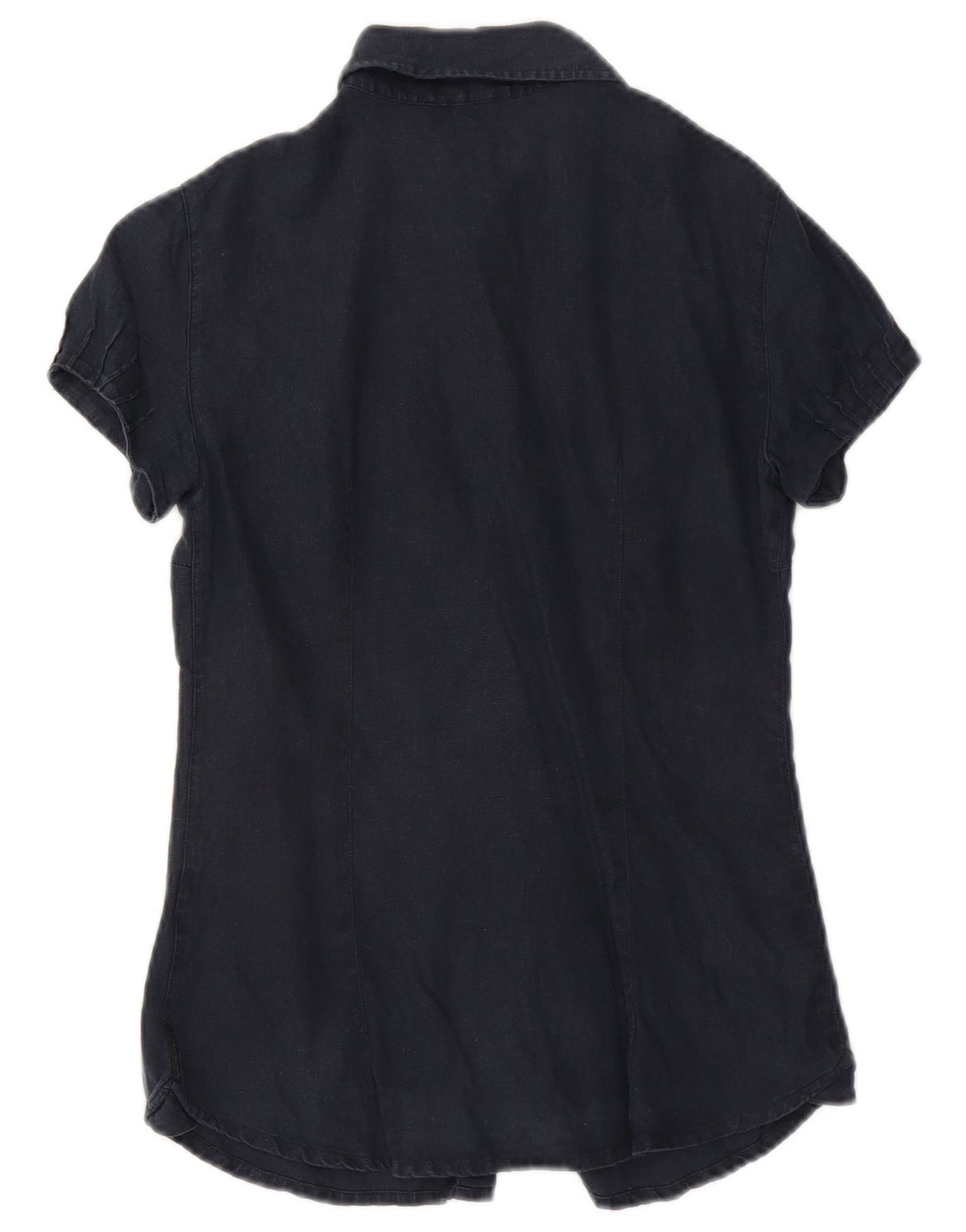 Armani γυναικείο κοντομάνικο πουκάμισο UK 10 Small Navy Blue