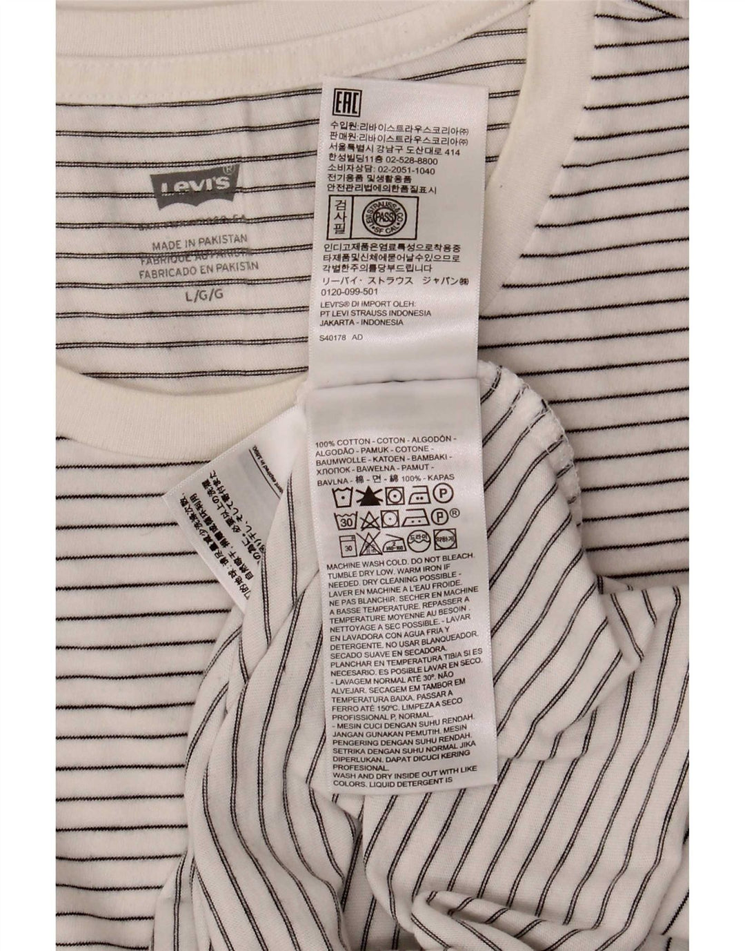 Ανδρικό T-Shirt Levi's Top Large White Ripe Βαμβακερό