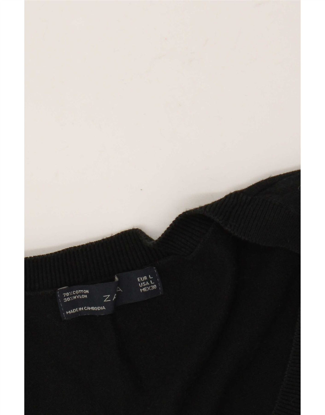 Zara Γυναικείο T-Shirt Top UK 14 Large Black