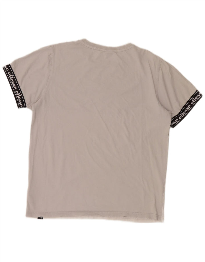 Ανδρικό γραφικό μπλουζάκι Ellesse Top Medium Grey Colourblock Βαμβακερό