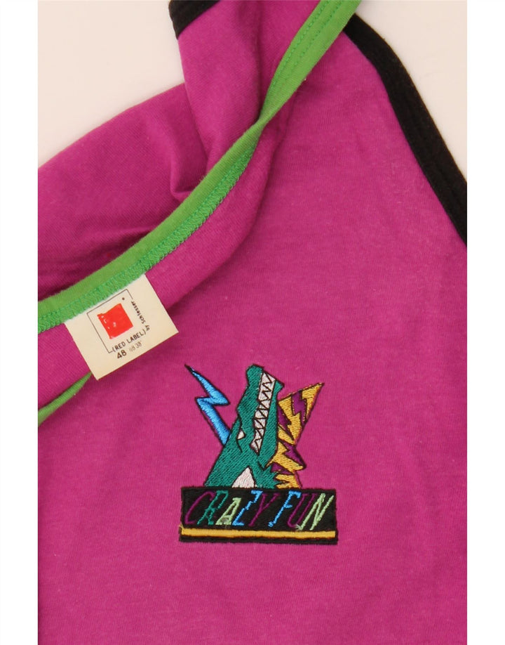 Γυναικείο Γιλέκο VINTAGE Τοπ IT 48 XL Ροζ Βαμβακερό