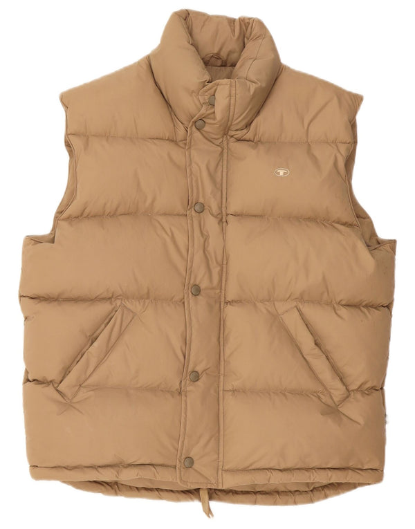 Tom Tailor Ανδρικό padded Gilet UK 40 Large Beige Polyamide
