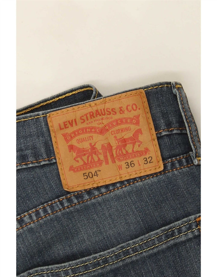 Levi's Mens 504 Straight Jeans W36 L27 Μπλε βαμβακερό