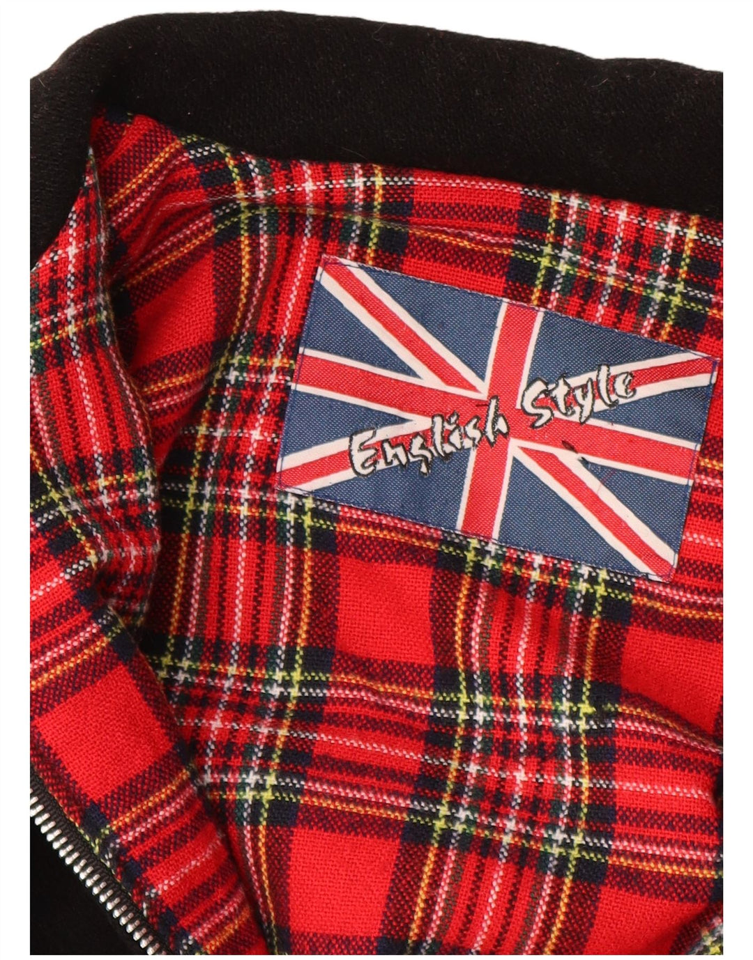 Vintage Ανδρικό Bomber Jacket UK 40 Large Black Wool