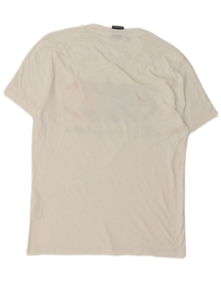 Ανδρικό γραφικό T-Shirt Champion Top από μεσαίο λευκό βαμβακερό