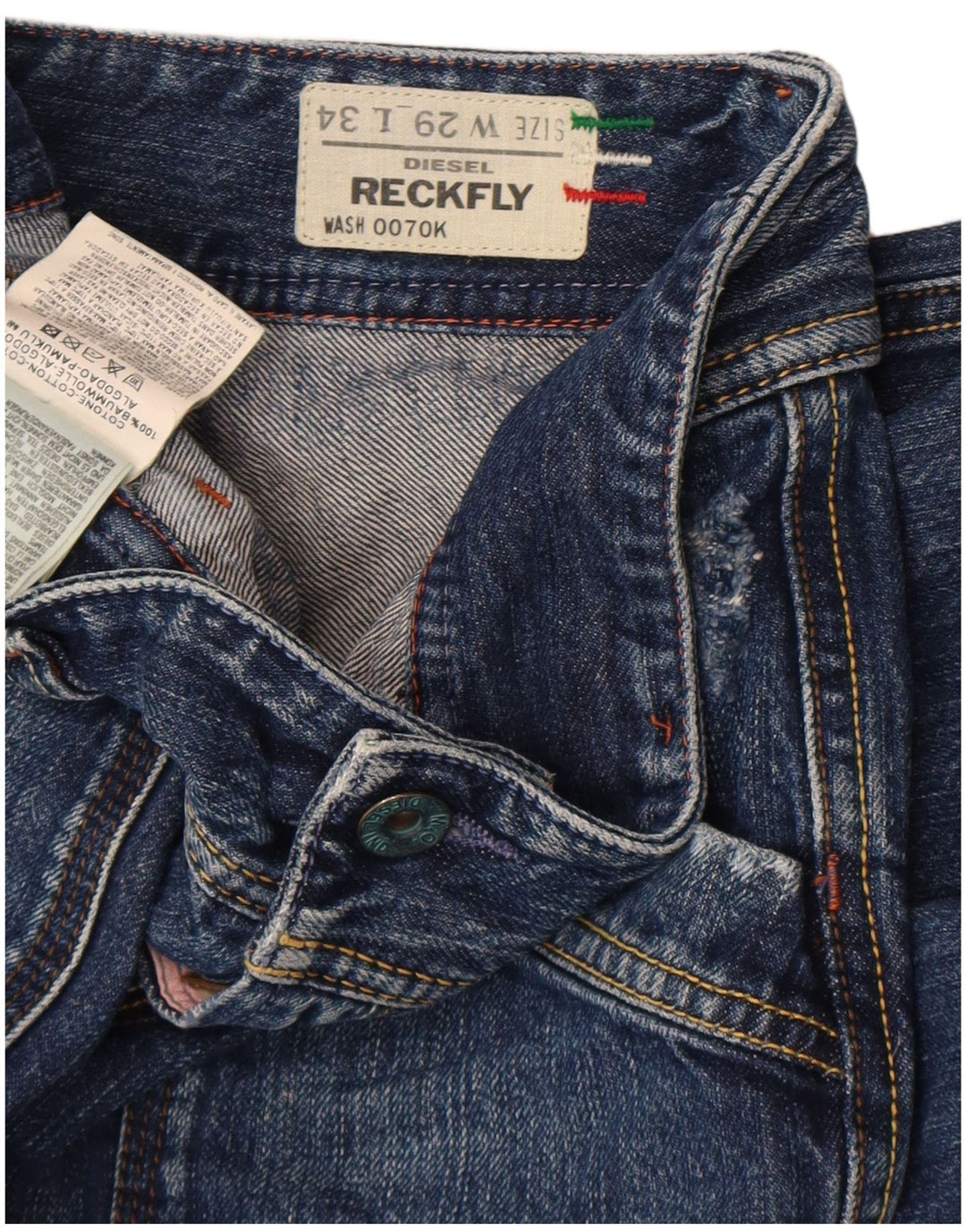 Diesel Γυναικείο Reckfly Slim Jeans W29 L34 Μπλε βαμβακερό