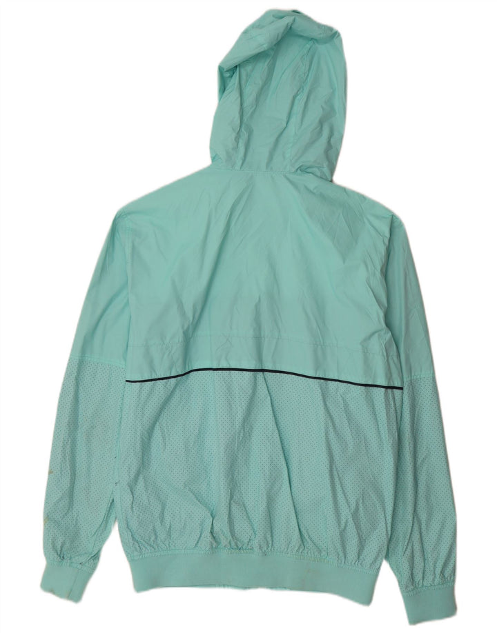 Ανδρικό μπουφάν βροχής με κουκούλα Pull & Bear UK 40 μεγάλο τιρκουάζ νάιλον