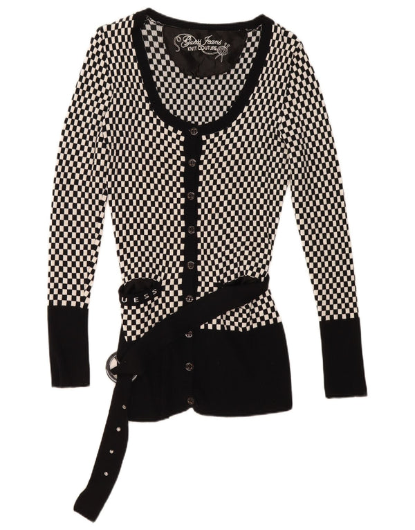 Γυναικεία ζακέτα Guess UK 14 μεγάλη μαύρη γεωμετρική βισκόζη