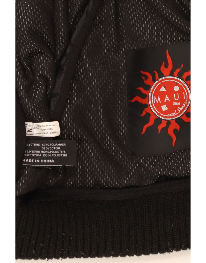 Maui and Sons Ανδρικό μπουφάν με κουκούλα UK 38 Medium Black Polyamide