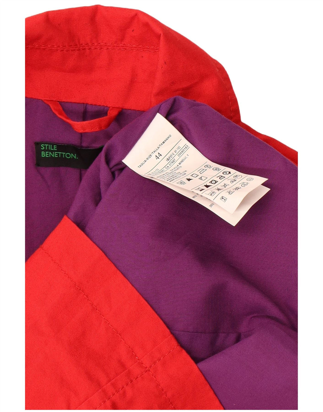 Γυναικεία καμπαρντίνα Benetton IT 44 Μεσαίο κόκκινο βαμβακερό