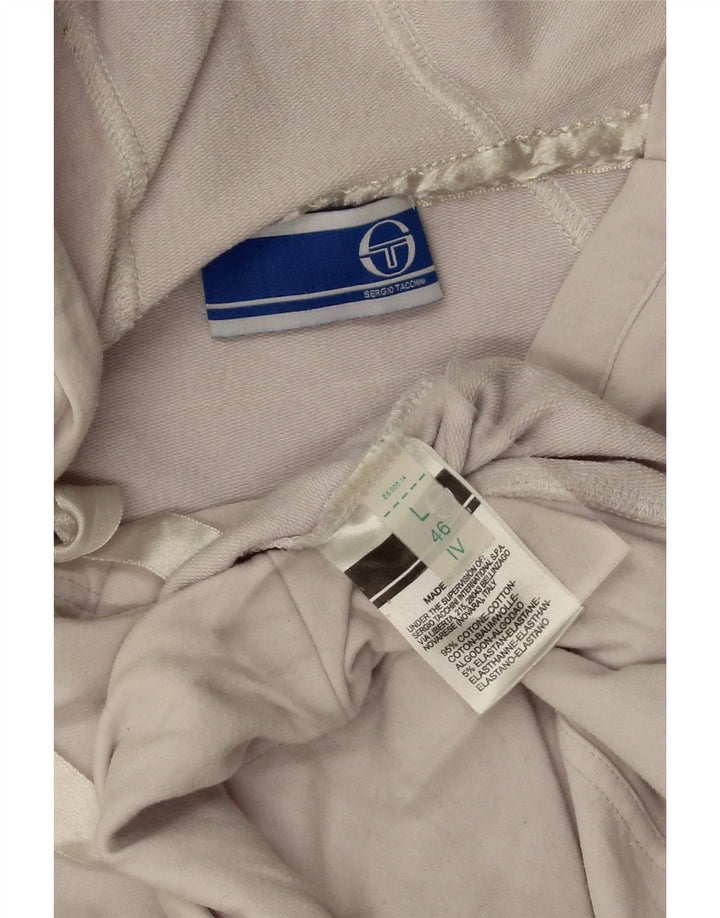 Sergio Tacchini Γυναικείο Hoodie Jumper IT 46 μεγάλο λευκό βαμβακερό