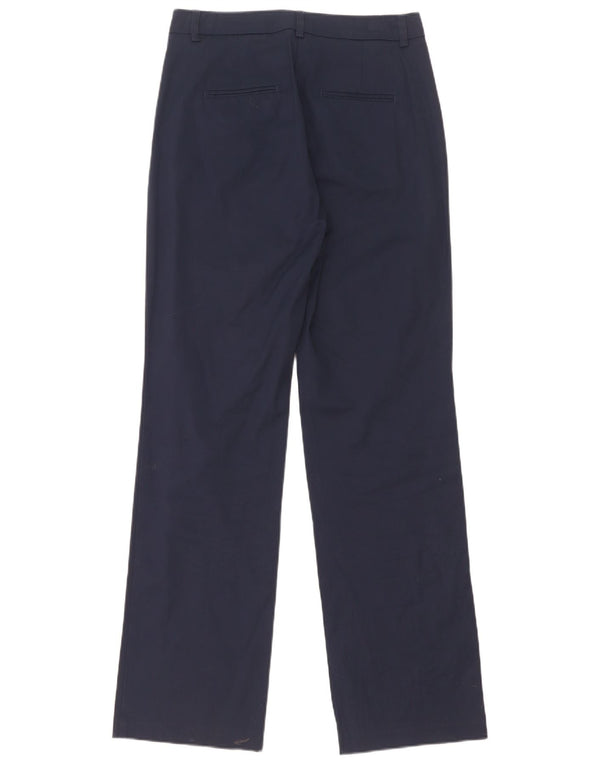 Benetton Γυναικείο ίσιο παντελόνι Chino UK 8 Small W28 L31 Navy Blue Cotton