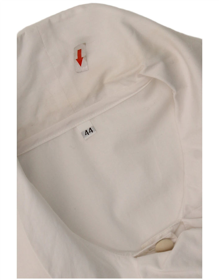Vintage γυναικείο κοντομάνικο μπλούζα UK 12 Medium White