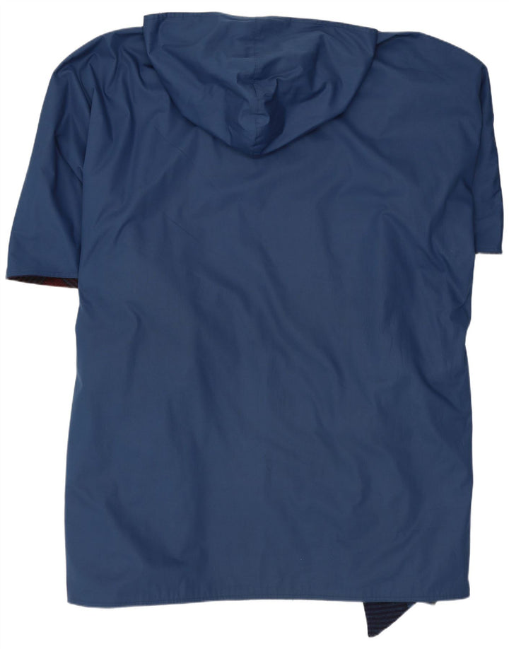Vintage Γυναικείο Παλτό Poncho με κουκούλα IT 48 XL Navy Blue