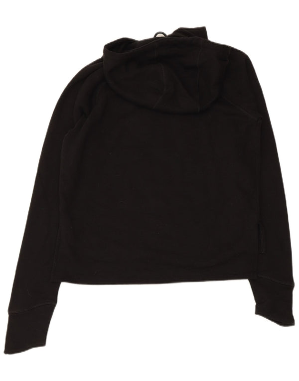 Γυναικείο Reebok Graphic Oversized Hoodie Jumper UK 6 XS Μαύρο βαμβακερό