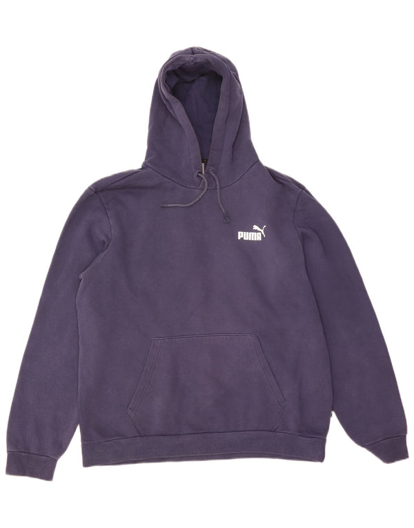 Puma Ανδρικό Hoodie Jumper Large Navy Blue από βαμβάκι