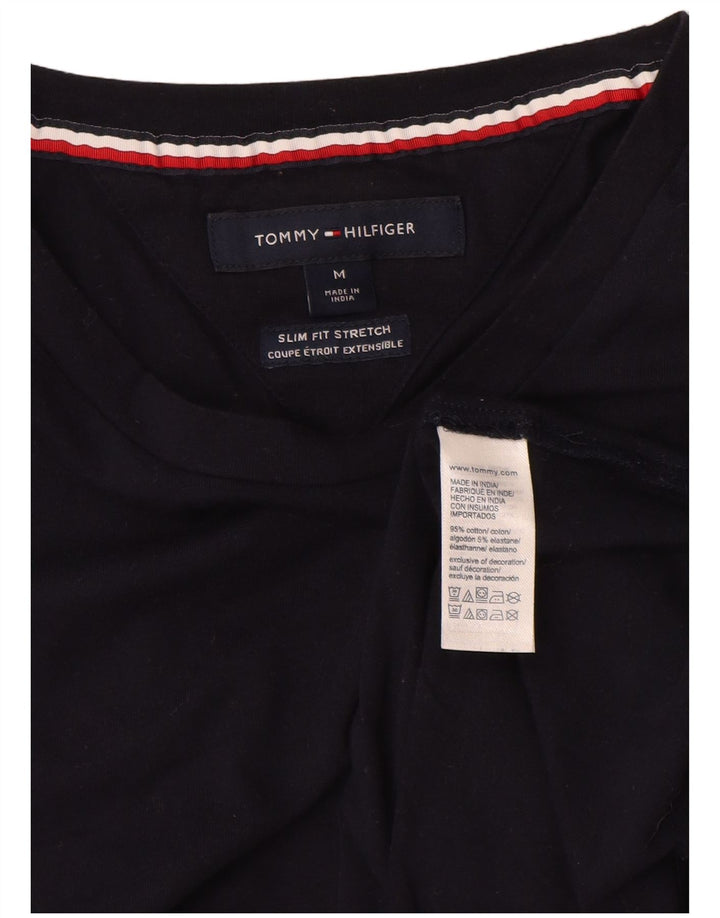 Ανδρικό μπλουζάκι TOMMY HILFIGER Stretch Slim Fit Top μεσαίο μπλε ναυτικό βαμβακερό