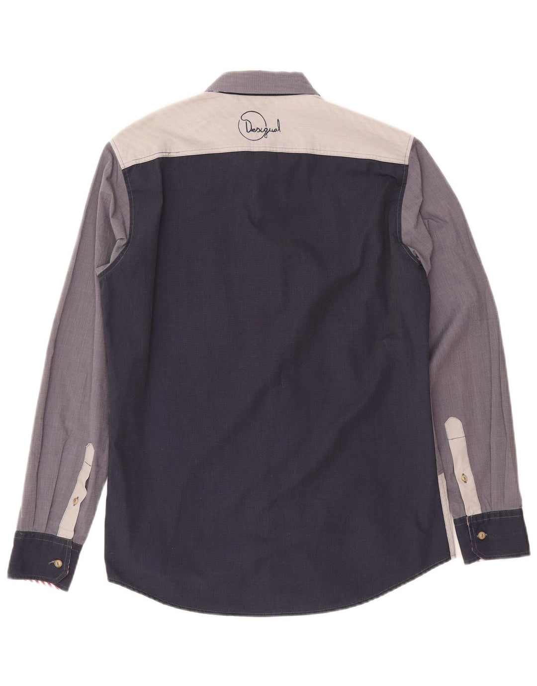 Ανδρικό γραφικό πουκάμισο DESIGUAL, μεσαίο μπλε ναυτικό, βαμβακερό