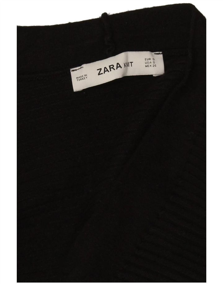 Ζακέτα Zara Crop Oversized UK 10 Small Black Classic