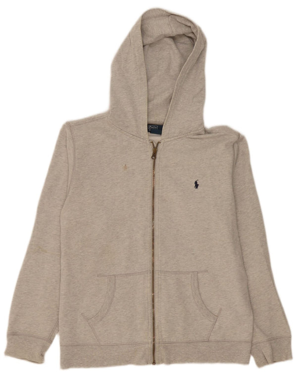 Polo Ralph Lauren Boys πουλόβερ με κουκούλα με φερμουάρ 15-16 ετών XL γκρι φλιτζάνι