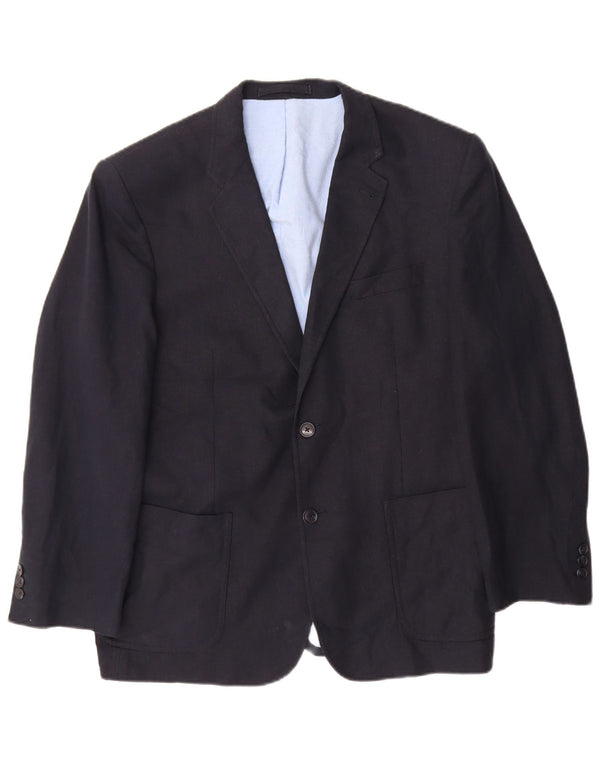 Marks & Spencer Ανδρικό μπλέιζερ με 2 κουμπιά μπουφάν UK 42 Large Navy Blue Flax