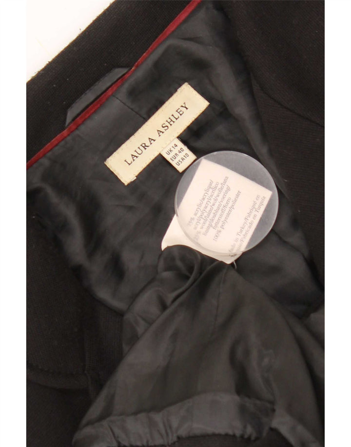 Laura Ashley Γυναικείο σακάκι blazer 4 κουμπιών UK 14 μεγάλο μαύρο ακρυλικό
