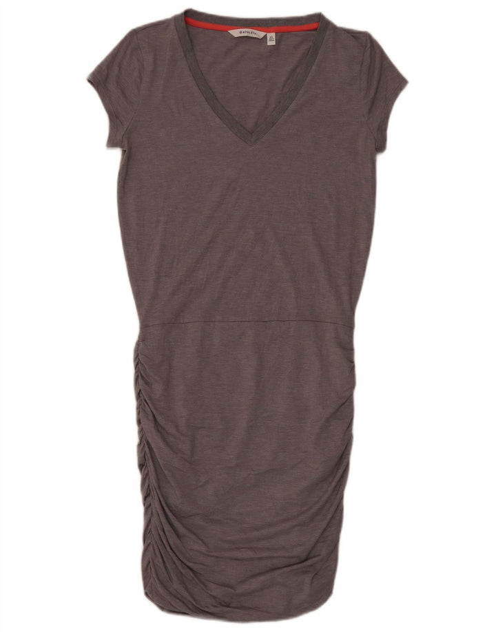 Athleta Γυναικείο φόρεμα με μεγάλη πτώση μέσης UK 6 XS Γκρι Πολυεστέρας
