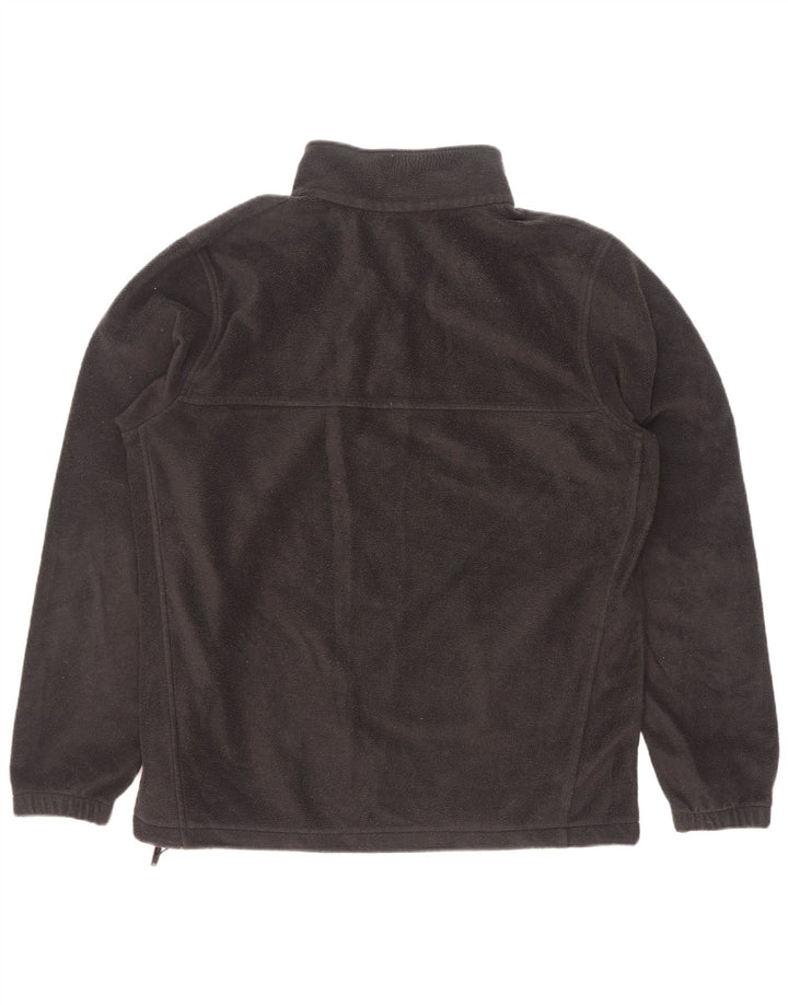 Columbia Ανδρικό φερμουάρ Fleece Jumper Μεγάλος Μαύρος Πολυεστέρας