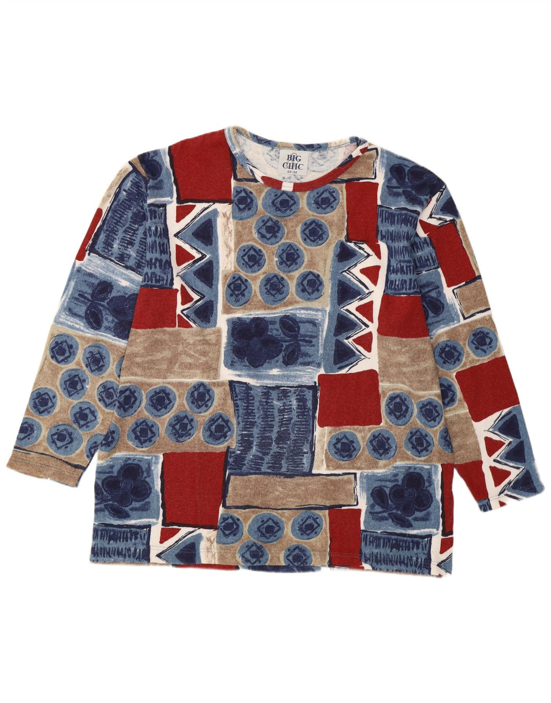 Vintage γυναικείο τοπ μακρυμάνικο EU 44/46 XL Πολύχρωμο συνονθύλευμα