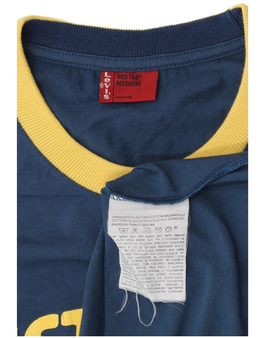 Ανδρικό γραφικό T-Shirt Levi's Top μεσαίο μπλε βαμβακερό