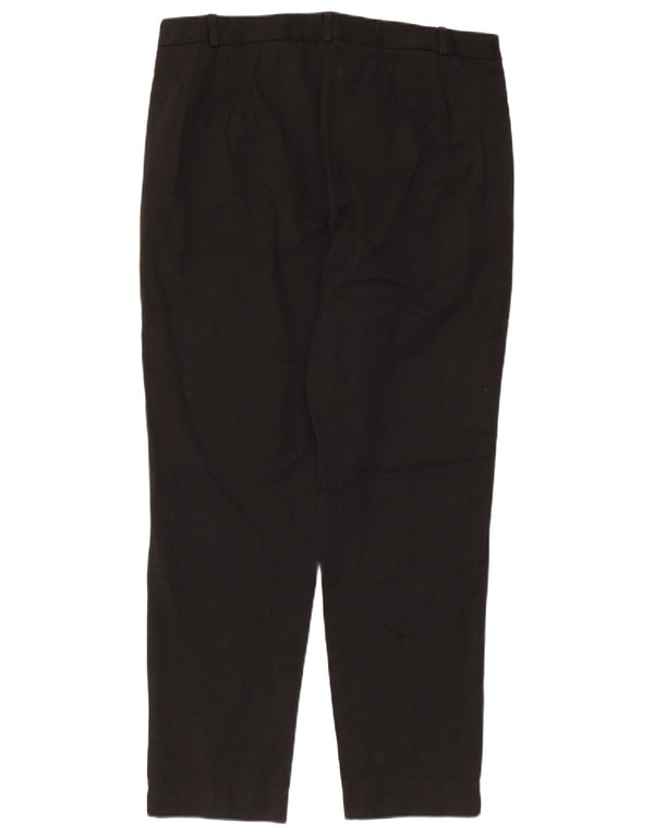 Marks & Spencer Womens Slim Fit Casual Trousers UK 16 Large W34 L28 Black