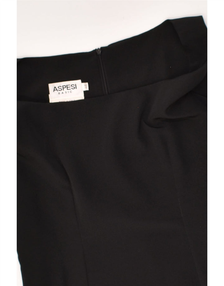 ASPESI Womens Sleeveless Sheath Dress IT 46 Large Black Polyester | Vintage Aspesi | Thrift | Second-Hand Aspesi | Used Clothing | Messina Hembry 