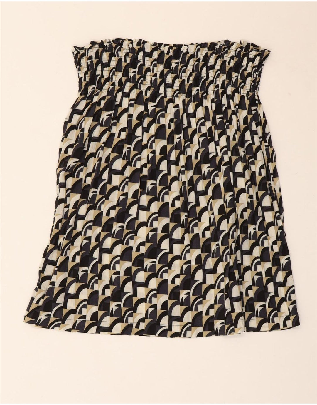 Γυναικείο μπλουζάκι στράπλες Benetton UK 8 Small πολύχρωμο γεωμετρικό