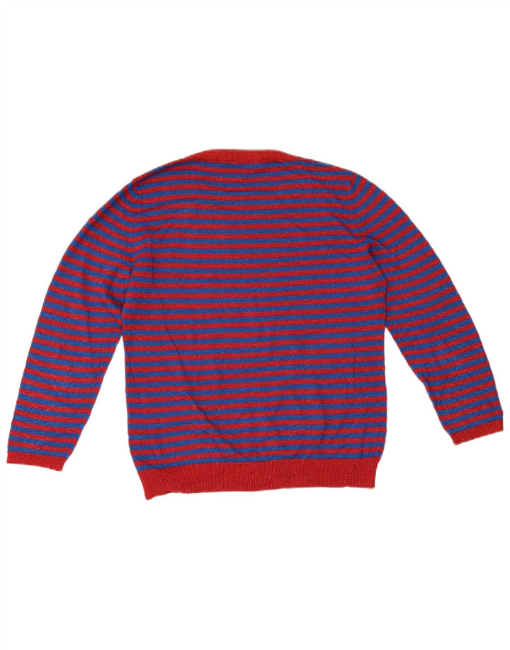 Max Mara Γυναικείο πουλόβερ για Σαββατοκύριακο UK 12 μεσαίου μπλε ριγέ