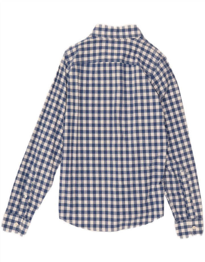 Ανδρικό πουκάμισο HOLLISTER Small Navy Blue Gingham Cotton