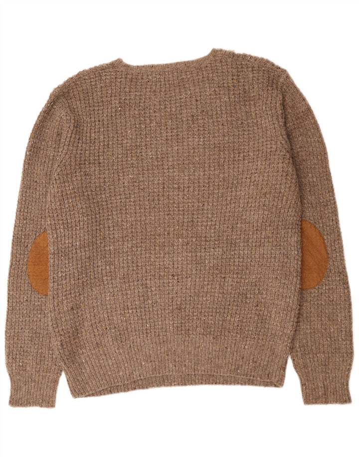 Ανδρικό πουλόβερ Zara Crew Neck Jumper XL Καφέ μαλλί
