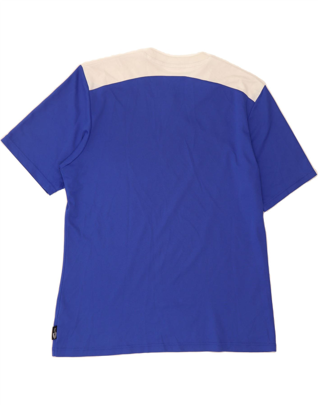 ADIDAS Mens Climalite T-Shirt Top Large Blue Colourblock Polyester Vintage Adidas and Second-Hand Adidas from Messina Hembry 