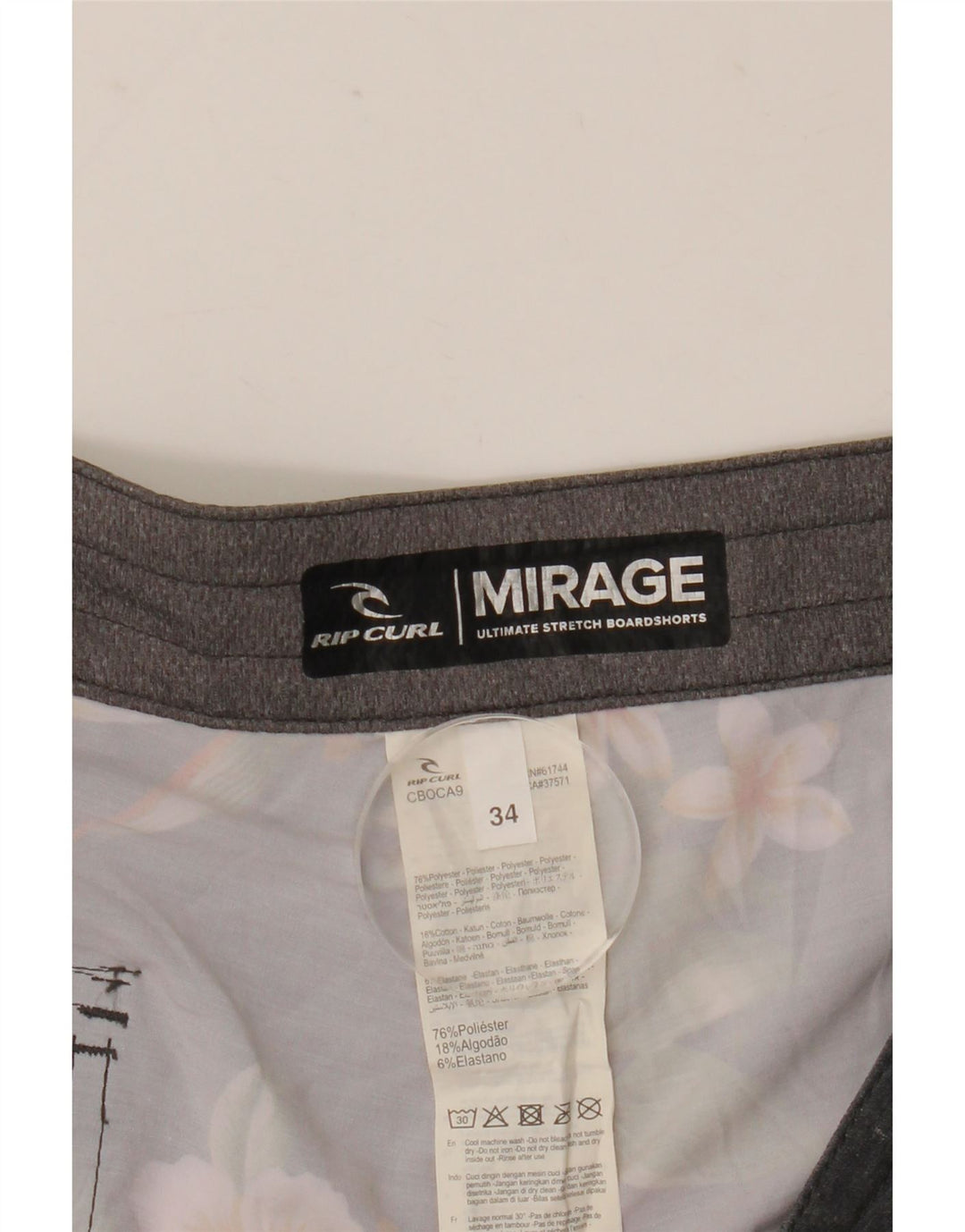 Rip Curl Ανδρικό σορτς κολύμβησης Mirage μεγάλο γκρι λουλουδάτο πολυεστέρα
