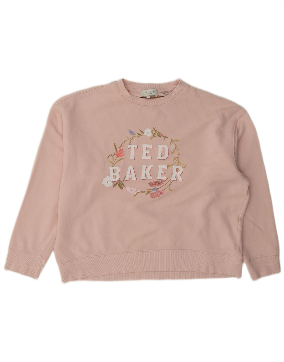 Ted Baker Γυναικείο Φούτερ με γραφικό υπερμεγέθη Jumper Size 2 Small Pink