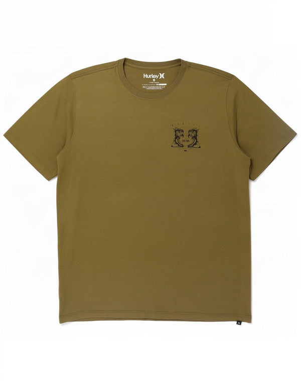 Hurley Ανδρικό T-Shirt γραφικό Dri Fit Top XL Χακί βαμβακερό