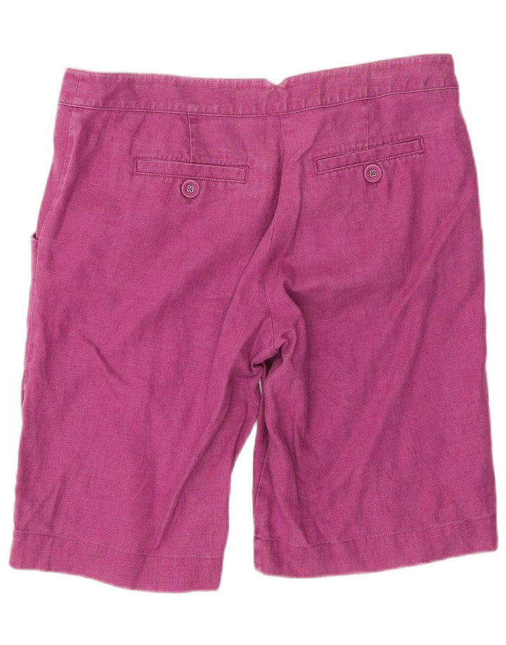 BODEN Womens Casual Shorts UK 10 Small W29 Purple Linen